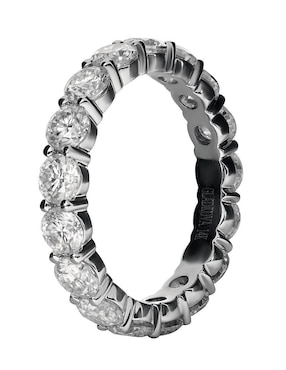 Anillo Gladkova Joyería 14 K de oro Moissanita acabado pavé