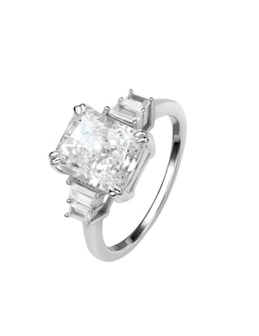 Anillo con gema rectangular Natalia Bojalil Luxury P 925 de plata zirconia pulido
