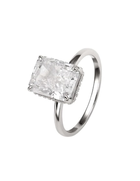 Anillo con gema rectangular Natalia Bojalil Luxury P 925 de plata zirconia pulido