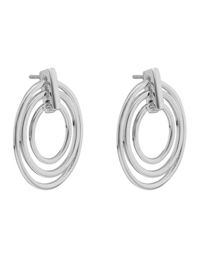 Aretes cortos circulares Napier con acabado pulido