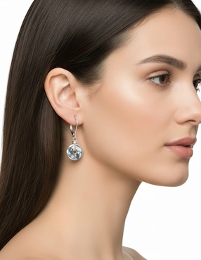Aretes cortos circulares Napier con acabado pulido