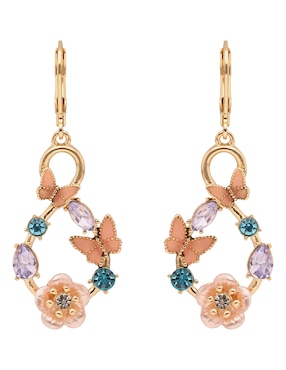 Aretes largos de gota Napier con acabado brillante