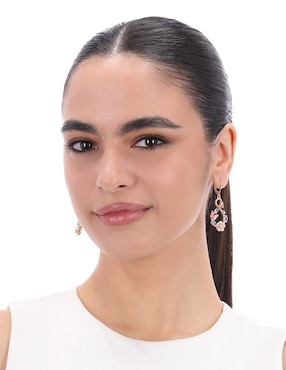 Aretes largos de gota Napier con acabado brillante