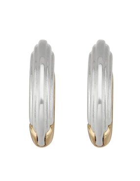 Aretes huggies circulares Napier con acabado pulido