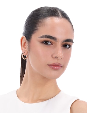 Aretes cortos Napier con acabado brillante