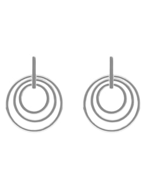 Aretes cortos circulares Napier con acabado pulido