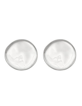 Aretes cortos circulares Napier con acabado pulido