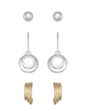 Set de aretes Napier con acabado pulido