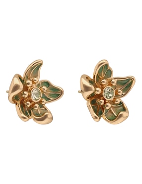 Aretes cortos de flor Napier Flower Key Item Ears con acabado brillante