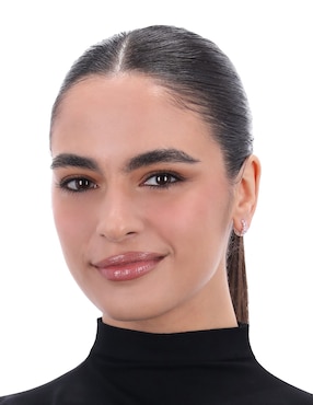 Aretes huggies circulares napier con acabado liso pulido zirconia cúbica