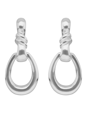Aretes cortos de gota Napier con acabado pulido
