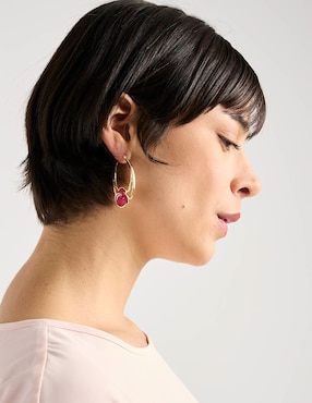 Aretes largos Napier Origami Flowers con acabado brillante