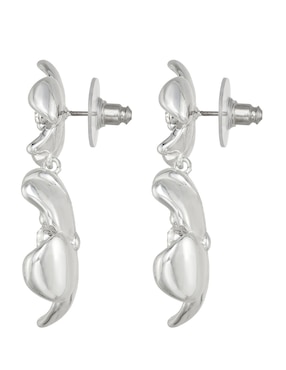 Aretes cortos de flor Napier Flower Power con acabado pulido