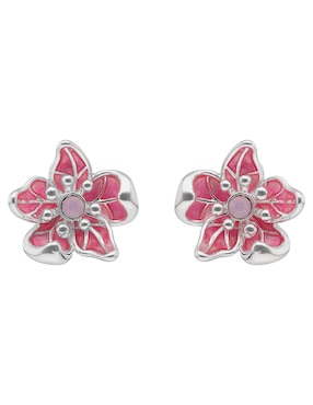 Aretes cortos de flor Napier Flower Key Item Ears con acabado pulido