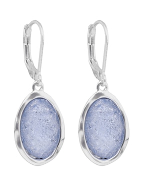 Aretes huggies ovalados Napier Ocean Abalone con acabado pulido