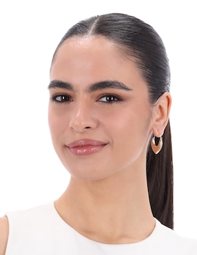 Aretes cortos Napier con acabado brillante