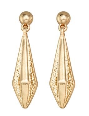 Arete cortos de rombo Napier Basic Metal Ears con acabado brillante