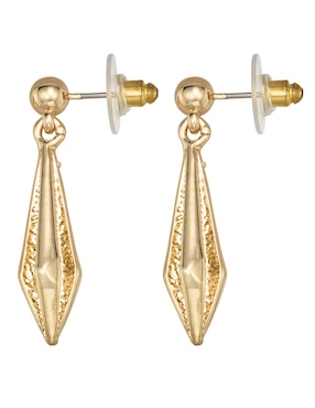 Arete cortos de rombo Napier Basic Metal Ears con acabado brillante