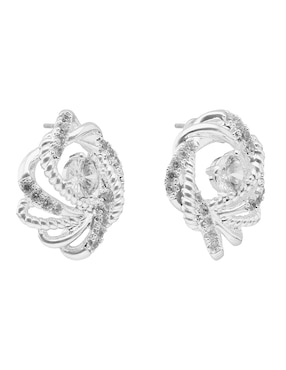 Aretes cortos Napier Cz Ears con acabado pulido