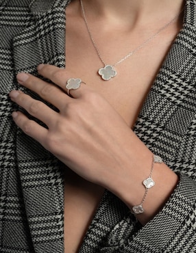 Brazalete Gladkova Joyería de plata con nácar p 925
