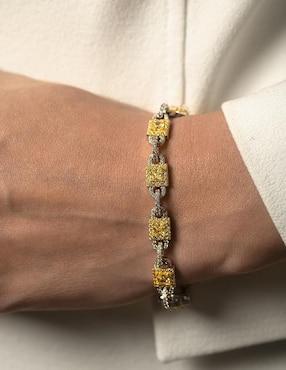 Pulsera Gladkova Joyería de plata con zirconia p 925 con acabado brillante