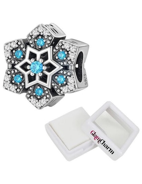 Charm de copo de nieve Glamcharm de plata P 925