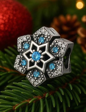 Charm de copo de nieve Glamcharm de plata P 925