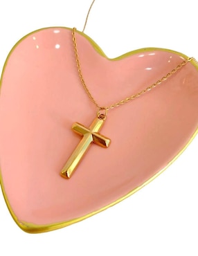 Collar con dije de cruz Ana Maria Mexico 14 K