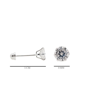 Broqueles redondas Oro Angelus de plata P 925 con acabado pavé moissanita