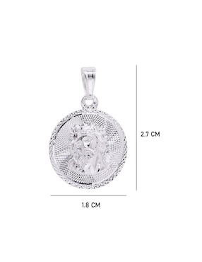 Dije circular Oro Angelus cristo de plata P 925