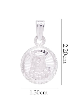 Dije circular Boscaini sagrado corazón de plata P 925