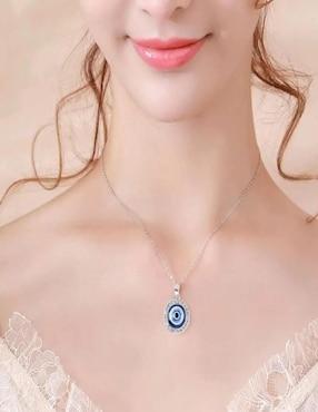 Collar y pulsera de ojo Belug circonita