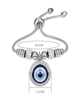 Collar y pulsera de ojo Belug circonita