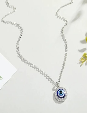 Collar y pulsera de ojo Belug circonita