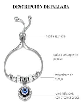 Collar y pulsera de ojo Belug circonita