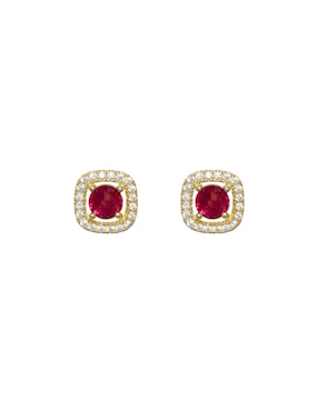 Broqueles cuadrados Carré de plata P 925 con acabado pavé zirconia