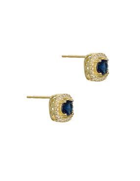 Broqueles cuadrados Carré de plata P 925 con acabado pavé zirconia