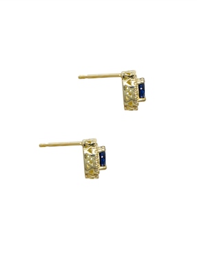 Broqueles cuadrados Carré de plata P 925 con acabado pavé zirconia