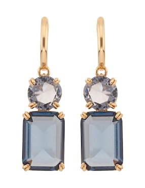 Aretes cortos rectangulares Lauren Ralph Lauren Marjorie con acabado brillante