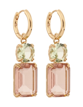 Aretes cortos rectangulares Lauren Ralph Lauren Marjorie con acabado brillante