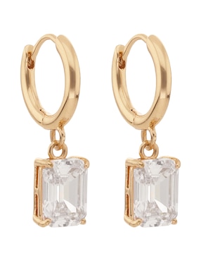 Aretes cortos Lauren Ralph Lauren Loraine con acabado brillante