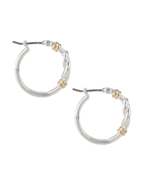 Aretes de aro de nudo Lauren Ralph Lauren Daisie con acabado pulido