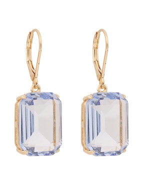Aretes cortos rectangulares Lauren Ralph Lauren Marjorie con acabado brillante