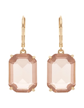 Aretes cortos rectangulares Lauren Ralph Lauren Marjorie con acabado brillante