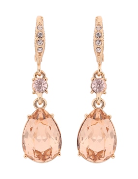 Aretes largos de gota Givenchy Golden con acabado brillante