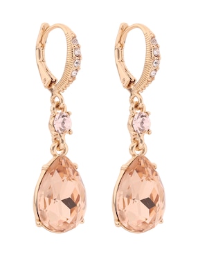 Aretes largos de gota Givenchy Golden con acabado brillante
