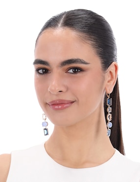 Aretes largos Lauren Ralph Lauren Marjorie con acabado brillante