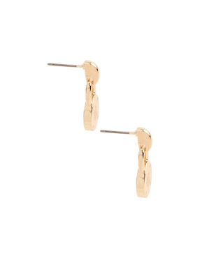 Aretes cortos de logo Lauren Ralph Lauren con acabado pulido