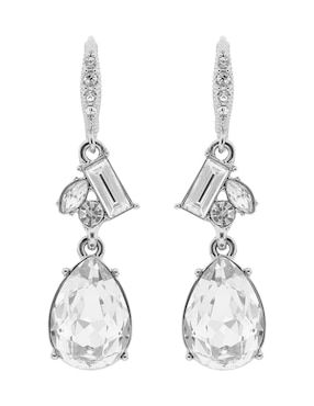 Aretes largos de gota Givenchy Rhinestone Rainbow con acabado brillante