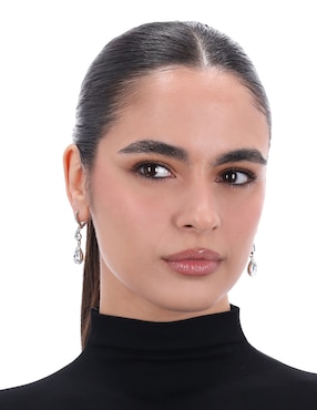 Aretes largos de gota Givenchy Rhinestone Rainbow con acabado brillante